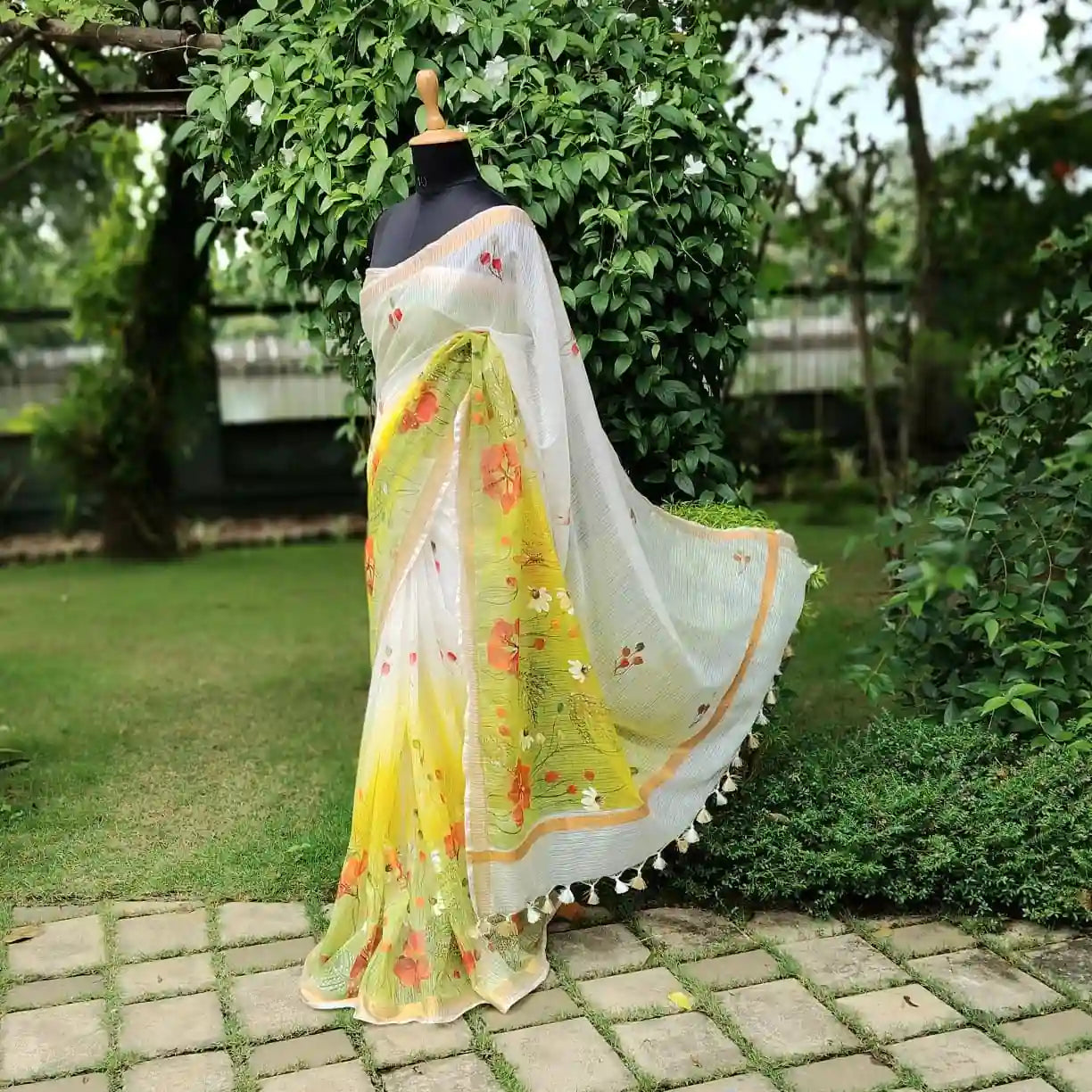 Delicate Art Meets Airy Elegance — Hand-painted Magic On Kota Doria