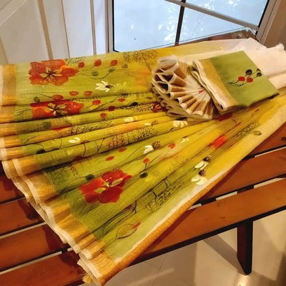 Delicate Art Meets Airy Elegance — Hand-painted Magic On Kota Doria