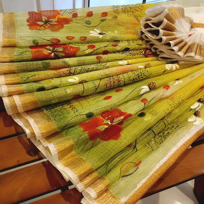 Delicate Art Meets Airy Elegance — Hand-painted Magic On Kota Doria