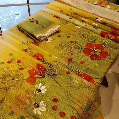 Delicate Art Meets Airy Elegance — Hand-painted Magic On Kota Doria