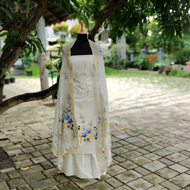 Graceful Hand-Painted Linen Charm