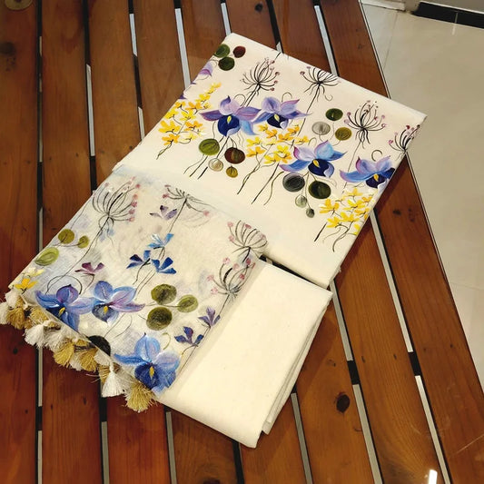 Graceful Hand-Painted Linen Charm