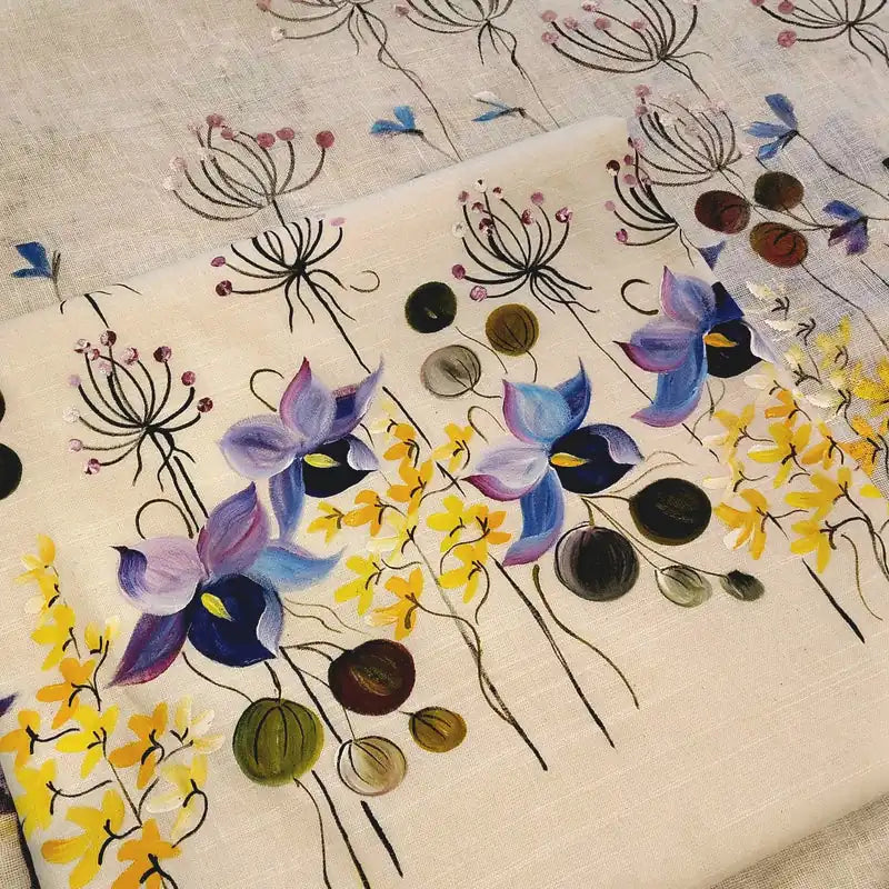 Graceful Hand-Painted Linen Charm