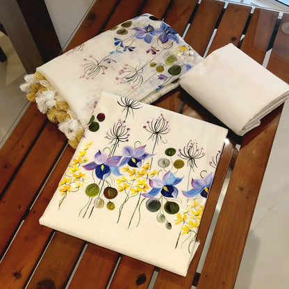 Graceful Hand-Painted Linen Charm