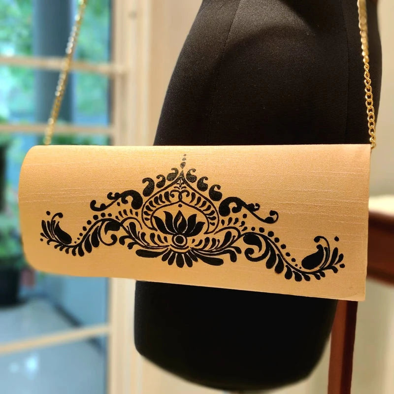 Pretty Pastel Pink Hand-Painted Clutch