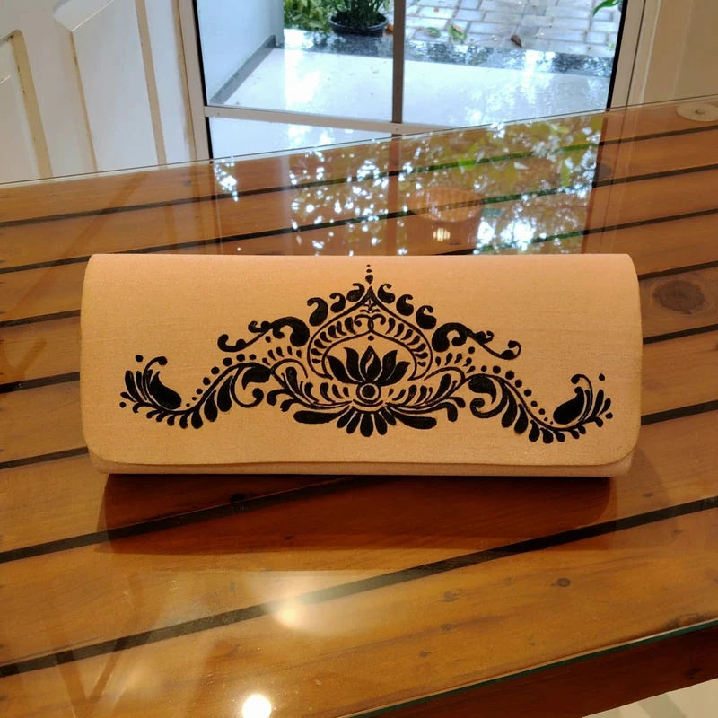 Pretty Pastel Pink Hand-Painted Clutch