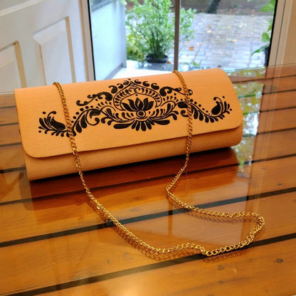 Pretty Pastel Pink Hand-Painted Clutch