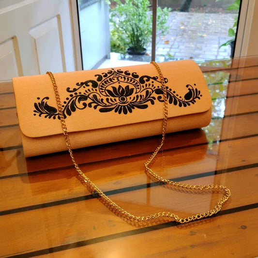 Pretty Pastel Pink Hand-Painted Clutch