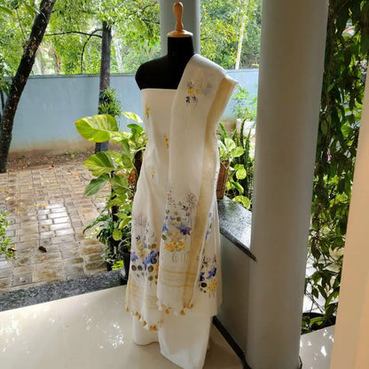 Graceful Hand-Painted Linen Charm