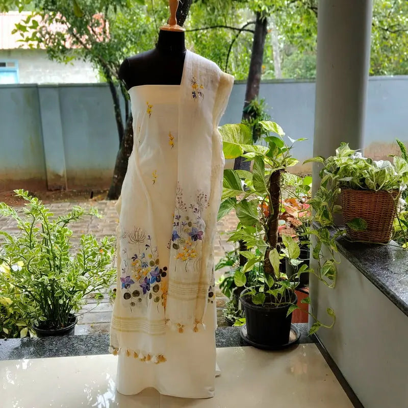 Graceful Hand-Painted Linen Charm