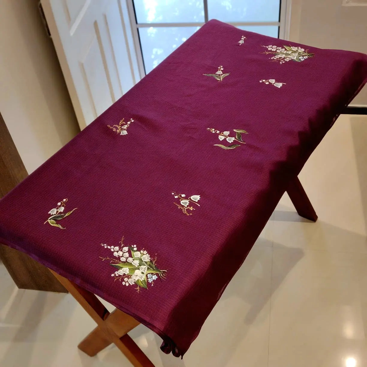 Sheer Elegance In This Hand-Painted Masterpiece On Kota silk