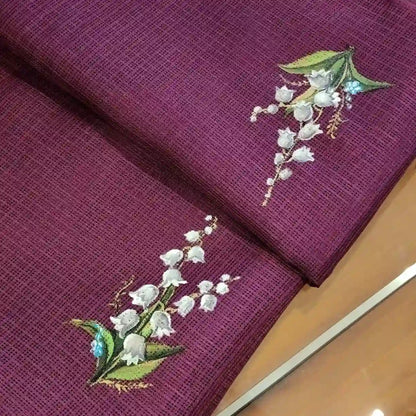 Sheer Elegance In This Hand-Painted Masterpiece On Kota silk