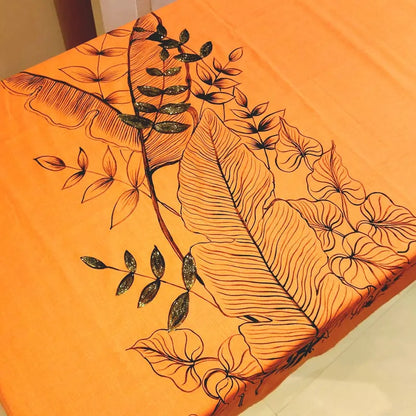 Breathable Pure Cotton Kurti With Graceful Hand-Drawn Line Art Accents