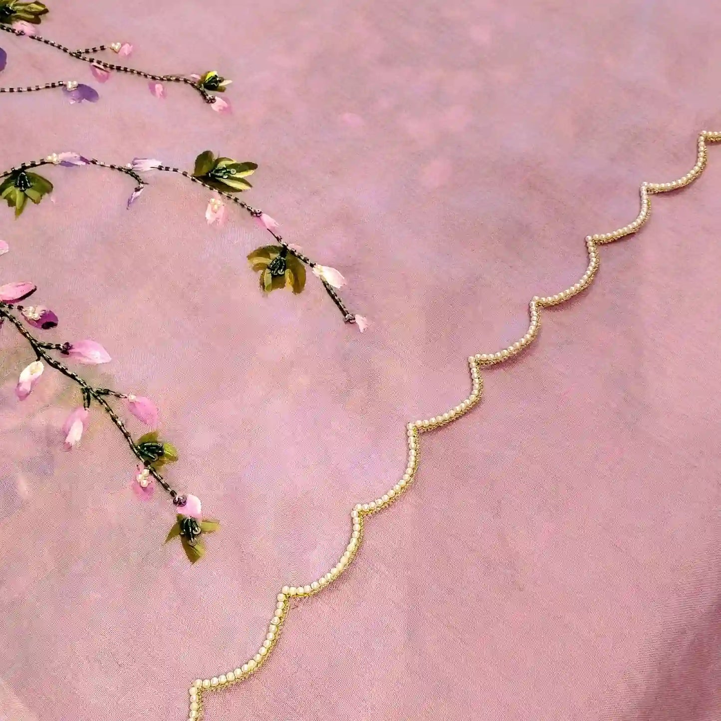 Sheer Elegance In Every Brushstroke—Hand-Painted Silk Organza Saree