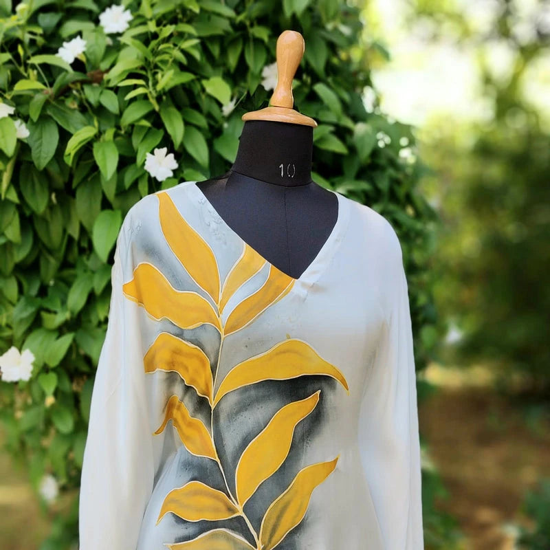 Silk-Painted Charm On Semi-Stitched Modal Fabric