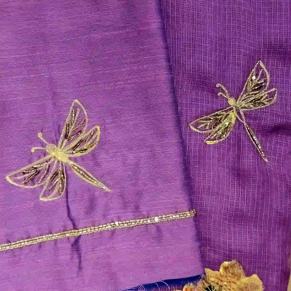 Pure Silk Kota Saree Adorned With Hand-Painted Finesse