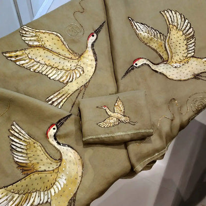 Artful Beauty On Sheer Organza Silk Saree