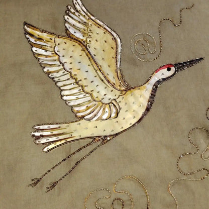 Artful Beauty On Sheer Organza Silk Saree