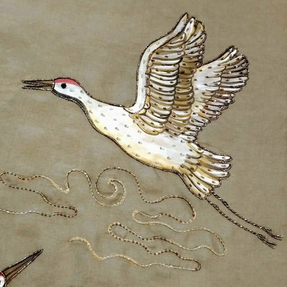 Artful Beauty On Sheer Organza Silk Saree