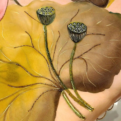 Delicately Hand-Painted Elegance On Silk Organza Saree