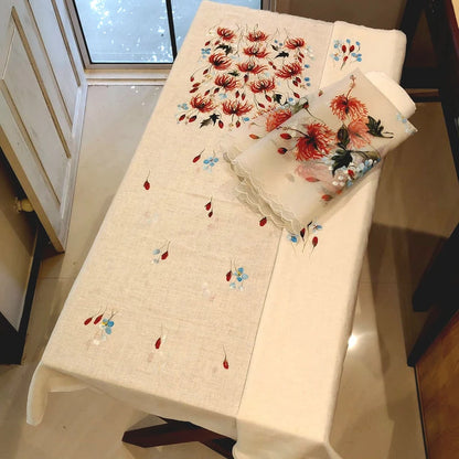 Wild Rose Whispers On Hand-painted Salwar Kameez