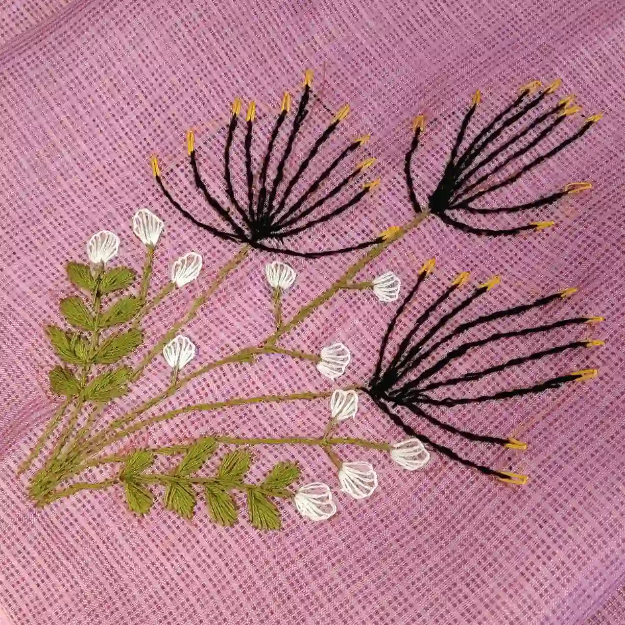 Delicate Hand-Embroidered Beauty On Soft Kota Doria Saree