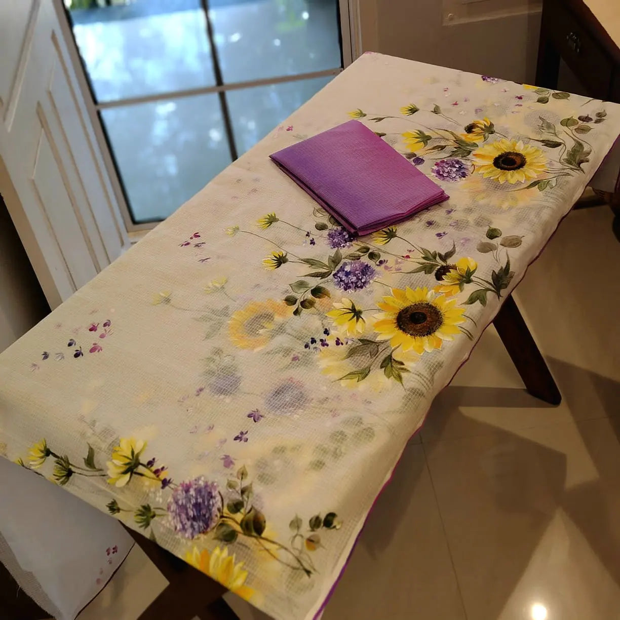 Floral Hand-Painted Kota Elegance