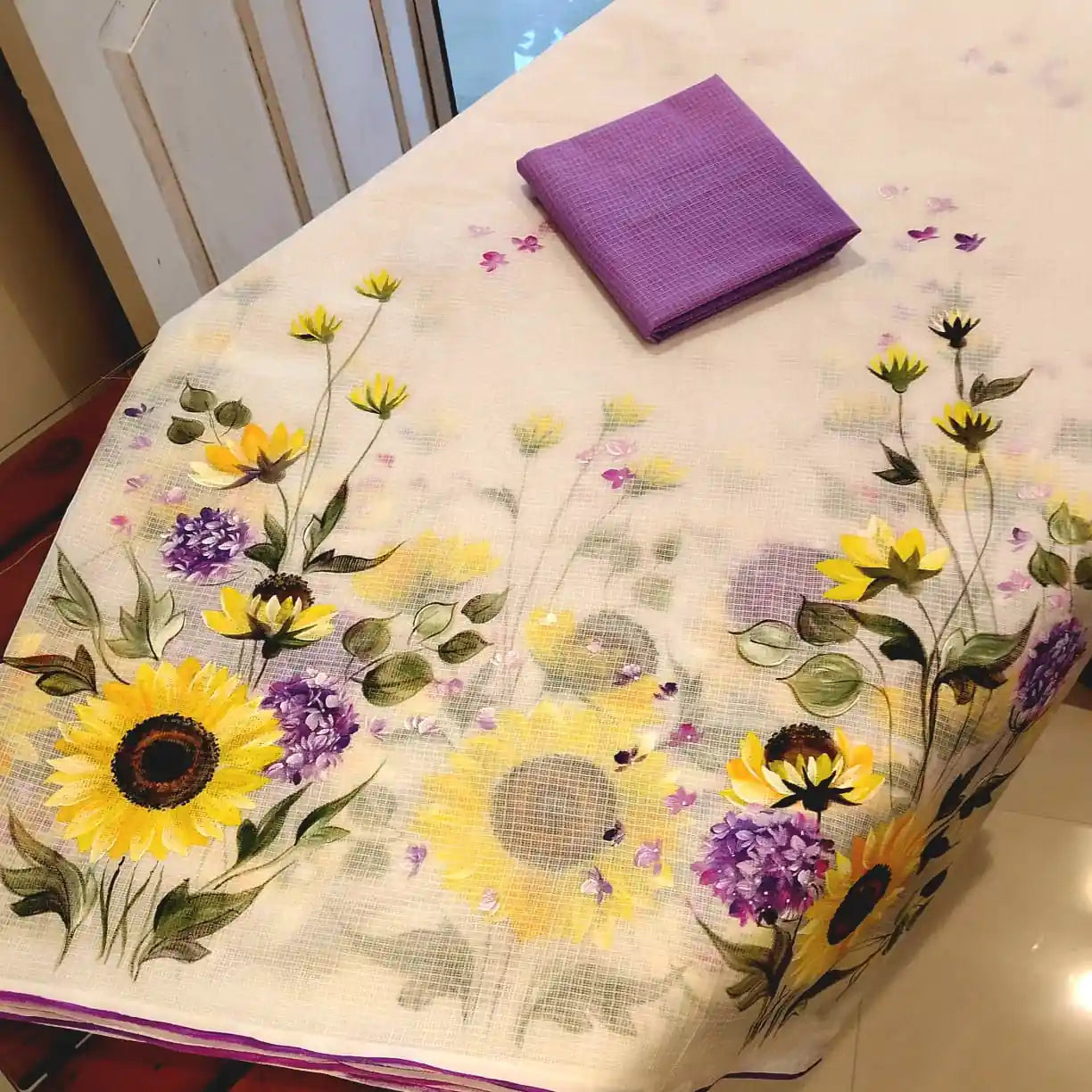 Floral Hand-Painted Kota Elegance