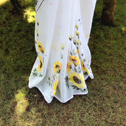 Floral Hand-Painted Kota Elegance