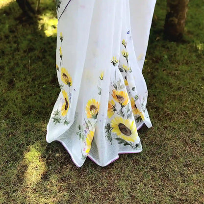 Floral Hand-Painted Kota Elegance