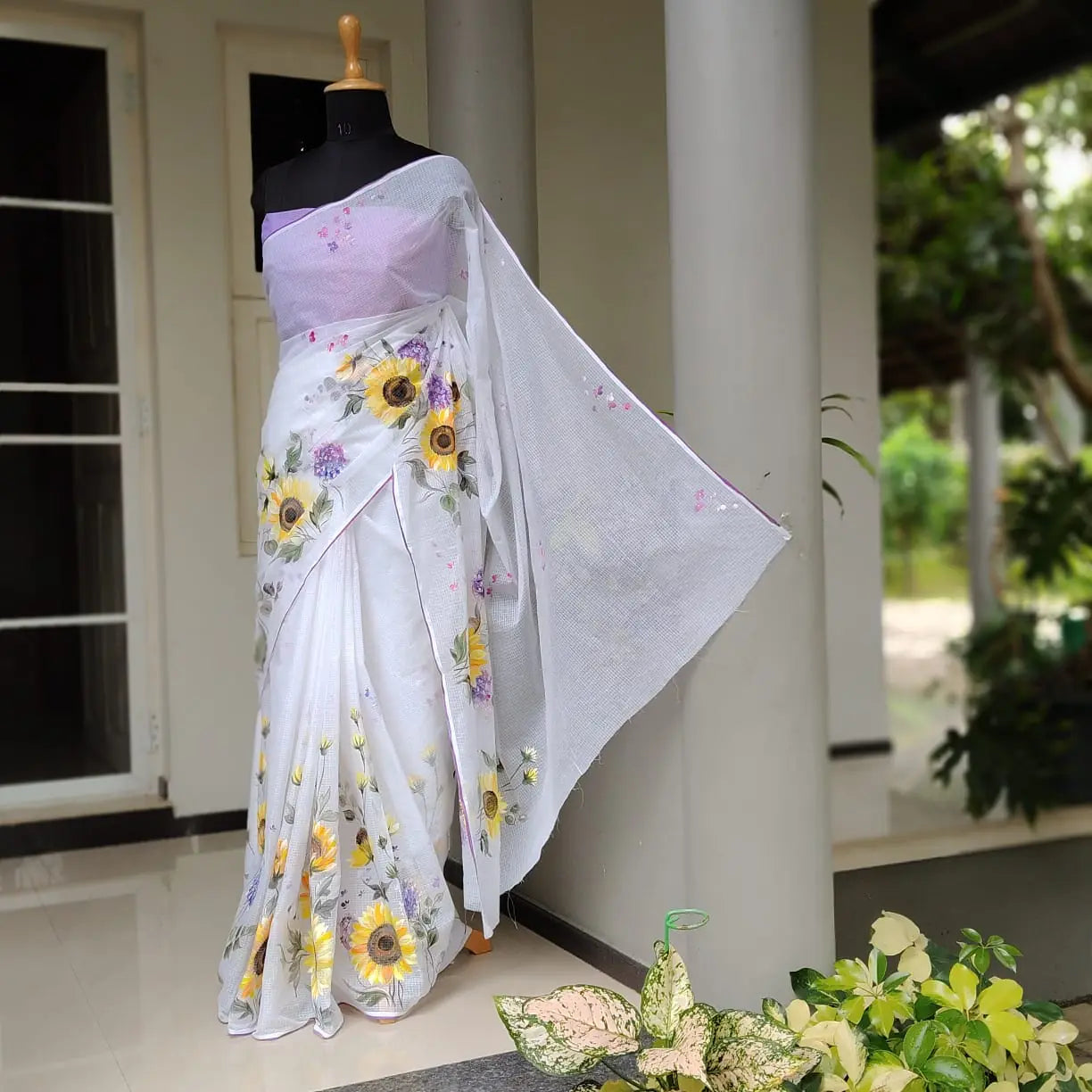 Floral Hand-Painted Kota Elegance