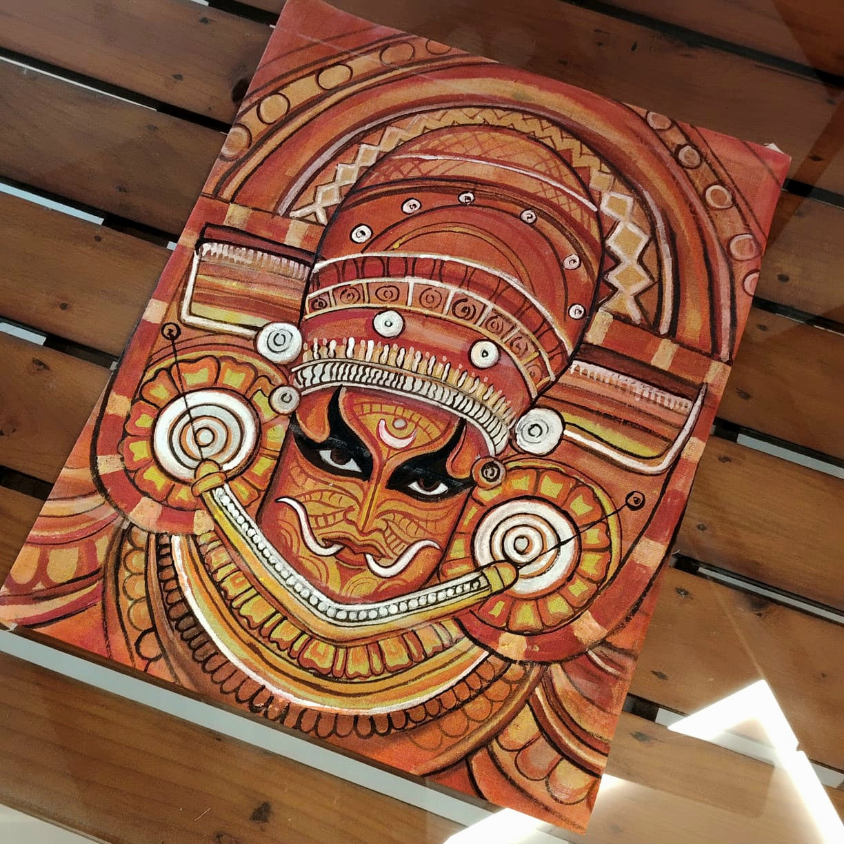 Hand Painted Wearable Art Patches Featuring Theyyam motif
