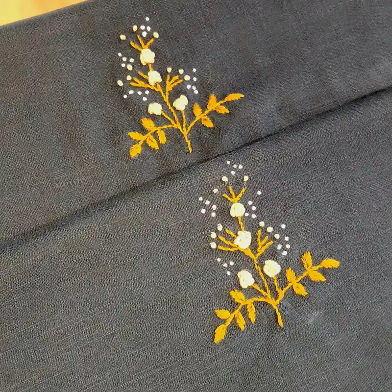 Elegant Hand-Embroidered Kurti Material