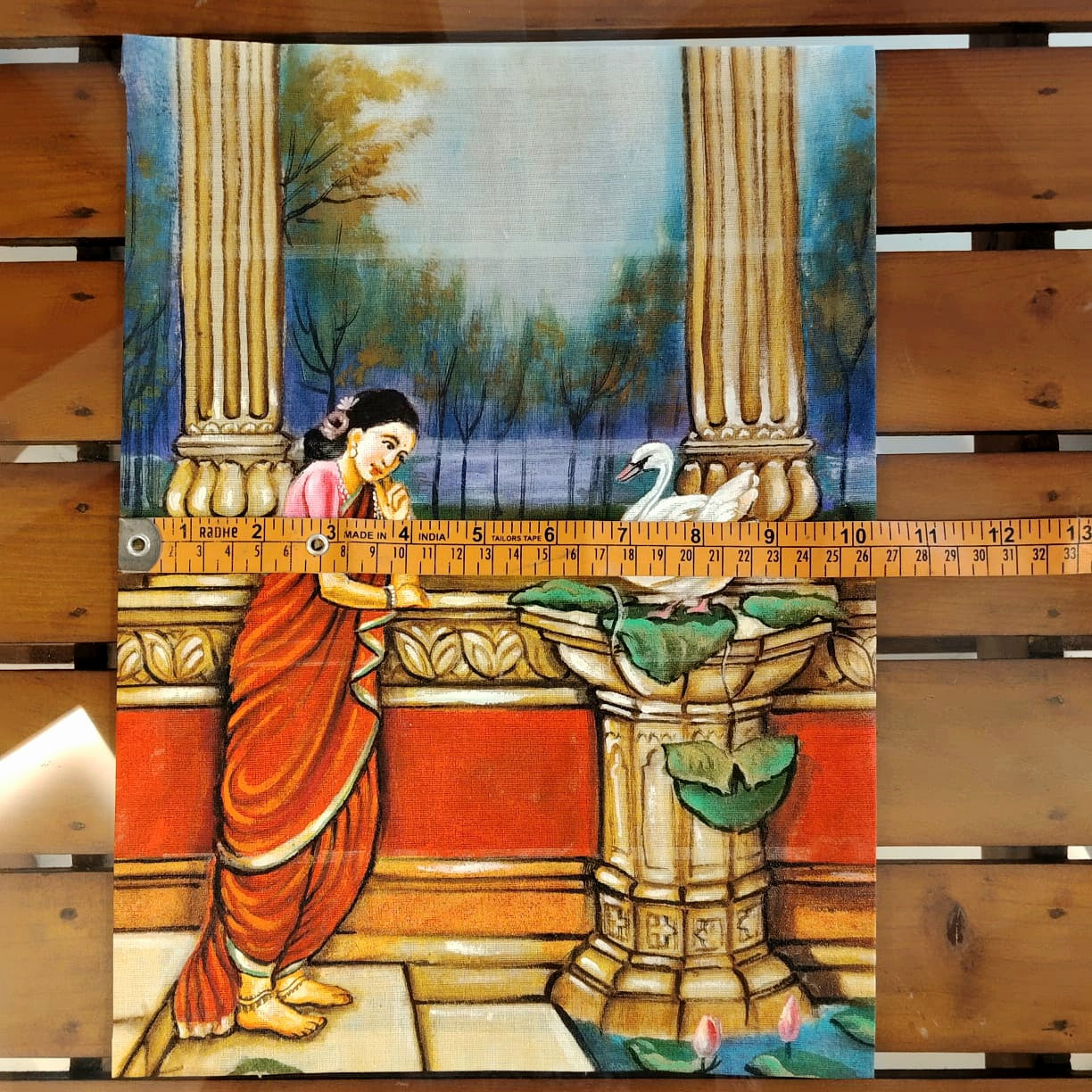 Hand-painted Patch Featuring A Classic Ravi Varma Motif