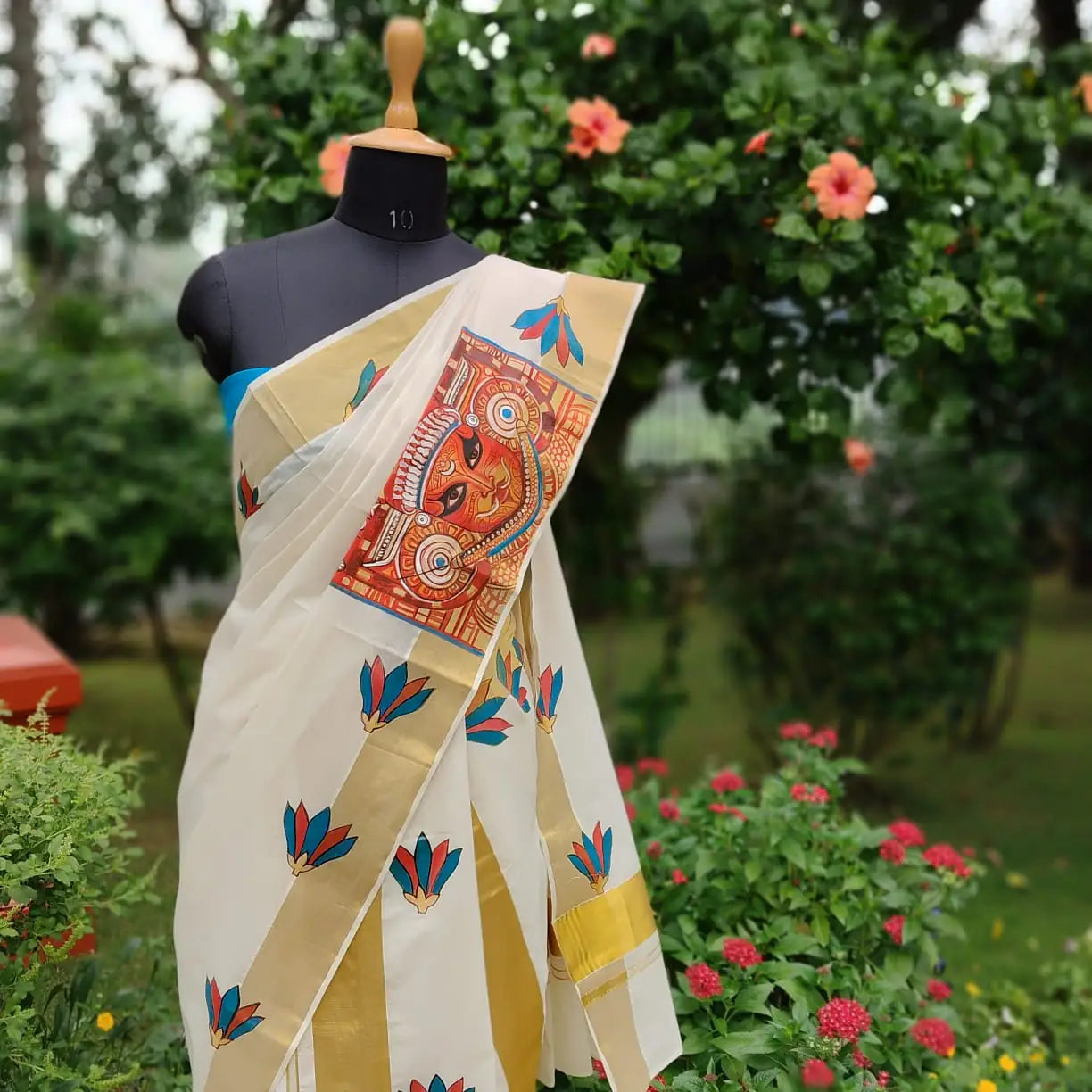 Exquisite Hand-Painted Theyyam Splendour