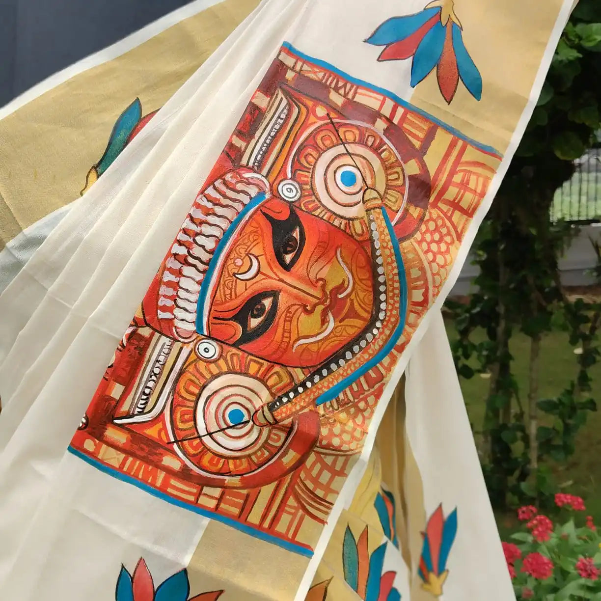 Exquisite Hand-Painted Theyyam Splendour