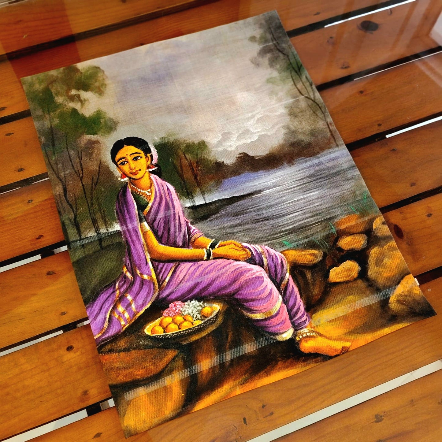 Elegant Ravi Varma Artwork Patch For Adding On Garments