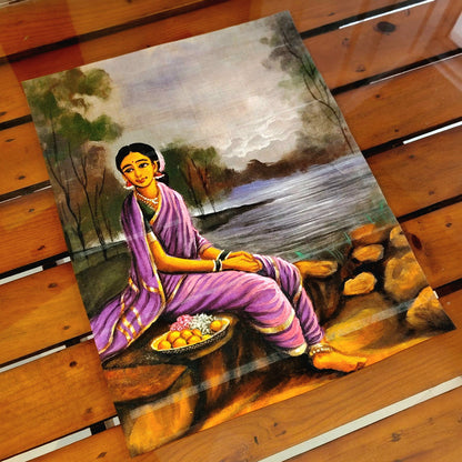 Elegant Ravi Varma Artwork Patch For Adding On Garments