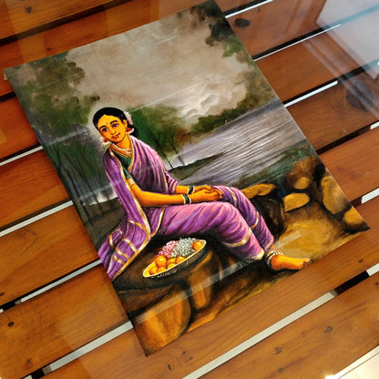 Artistic Ravi Varma Motif Patch To Enhance Your Sarees, Kurtis, Or Blouses