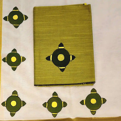 Pichwai Inspired Hand-Painted Mundu Set Mundu