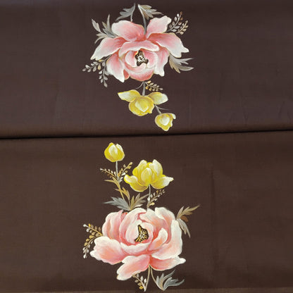 Hand-Painted Cotton Blouse With Floral Charm