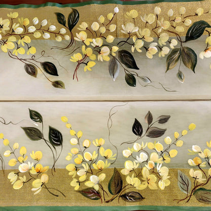 Kanikonna on Kasavu Saree – Hand-painted Elegance