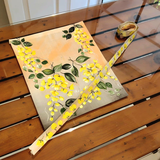 Hand-Painted Kani Konna Fabric Patch