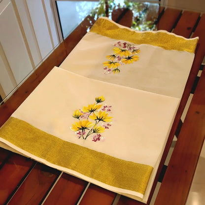 Sunflower floral Hand-Painted Blouse Piece