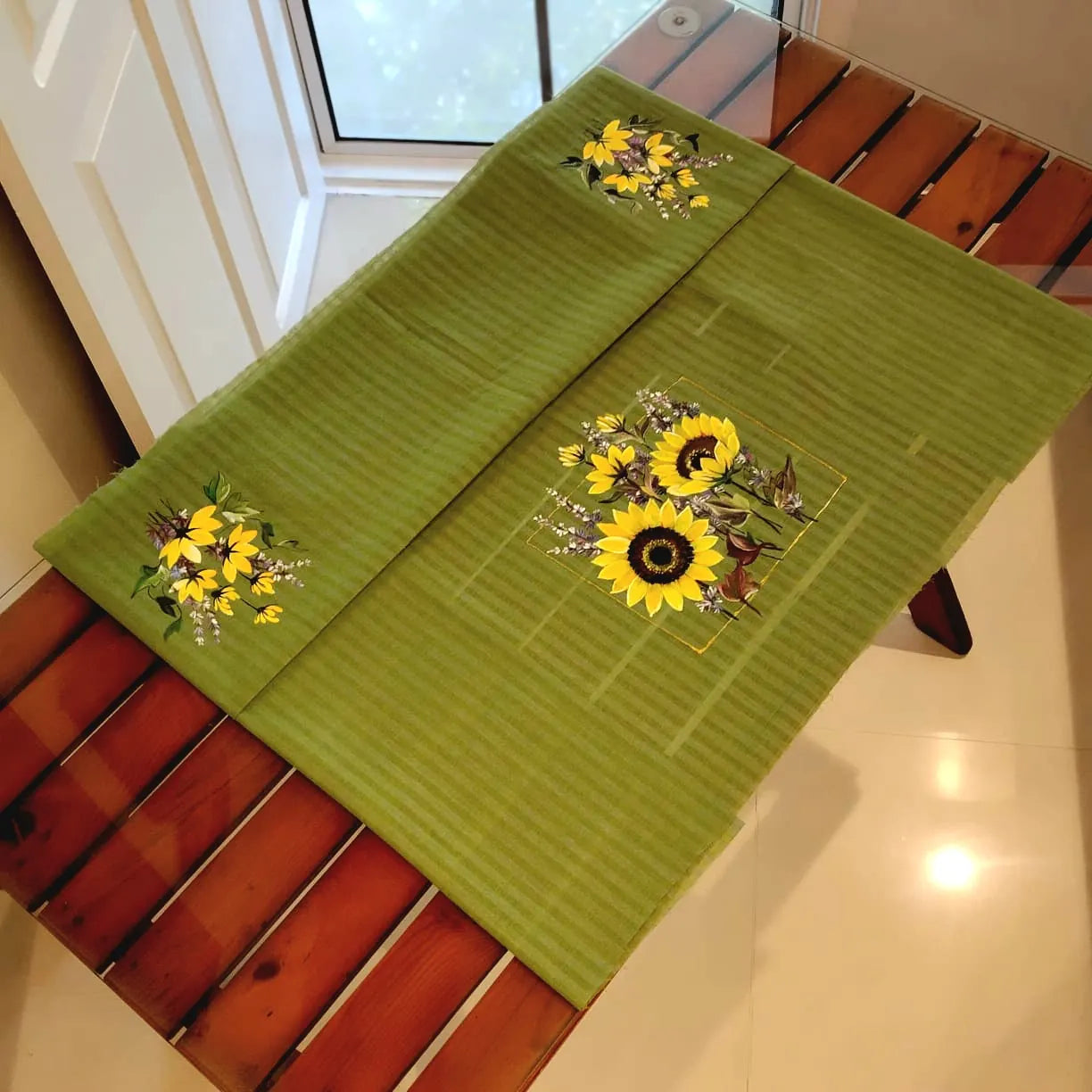 Hand Painted Cotton Blouse Piece