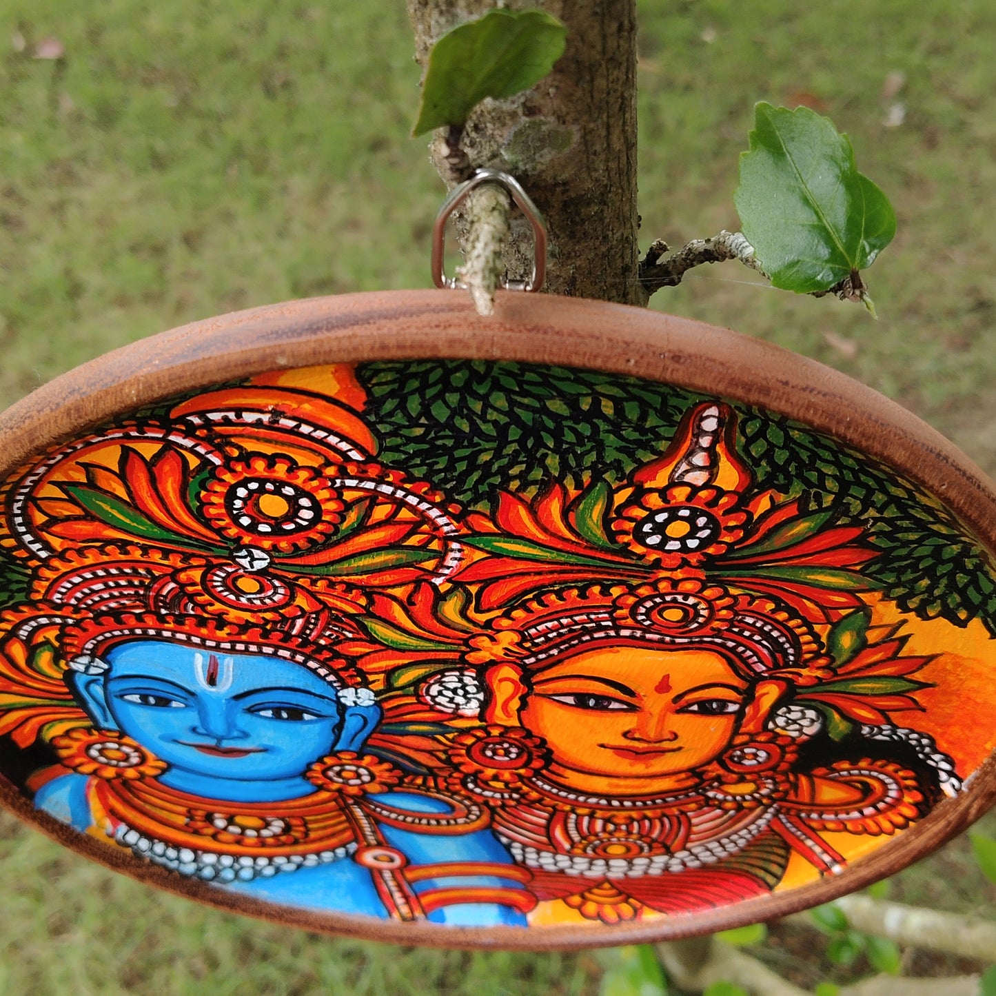 Hand-Painted Jackfruit Wood Plates