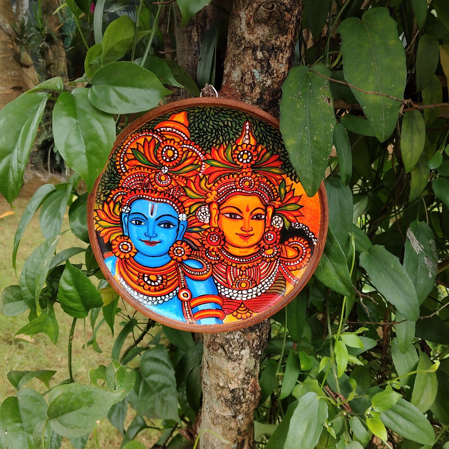 Hand-Painted Jackfruit Wood Plates