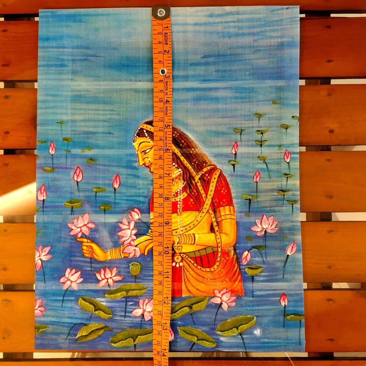 A Royal Touch Of Rajasthan On A Beautifully Hand-Painted Fabric Patch