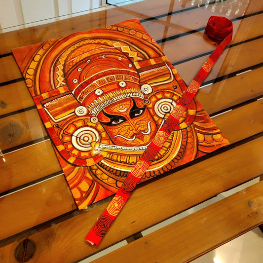 Hand Painted Wearable Art Patches Featuring Theyyam motif