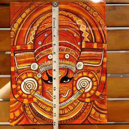 Hand Painted Wearable Art Patches Featuring Theyyam motif